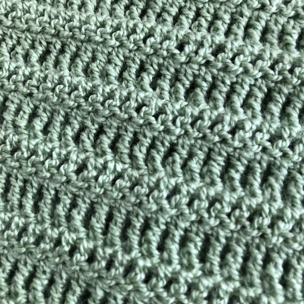 Green crochet afghan